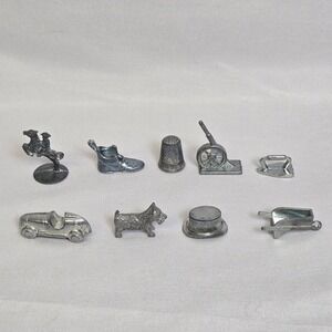 Lot of 9 Replacement Monopoly Board Game Player Tokens Pieces